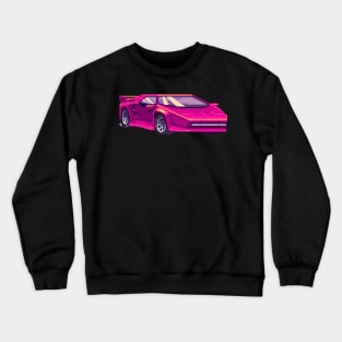 Pink Retro Car Crewneck Sweatshirt